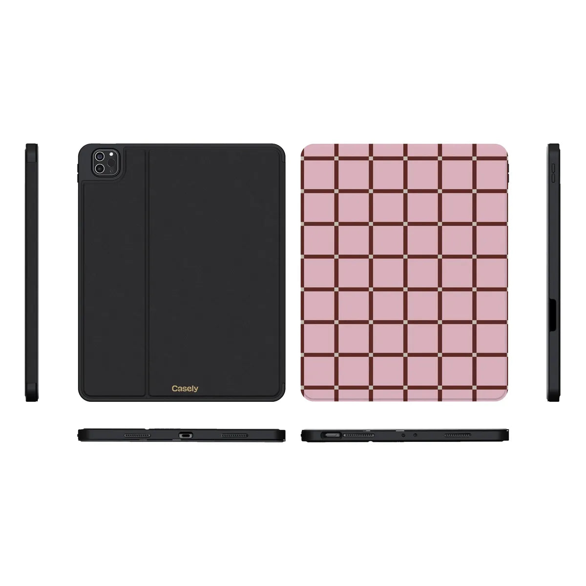 Uptown Gridlock | Pink Checkerboard iPad Case