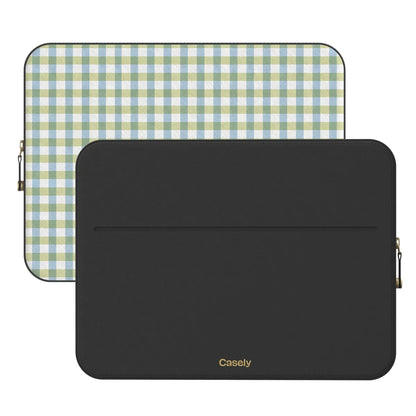 Pastel Picnic | Blue & Green Gingham Laptop Case