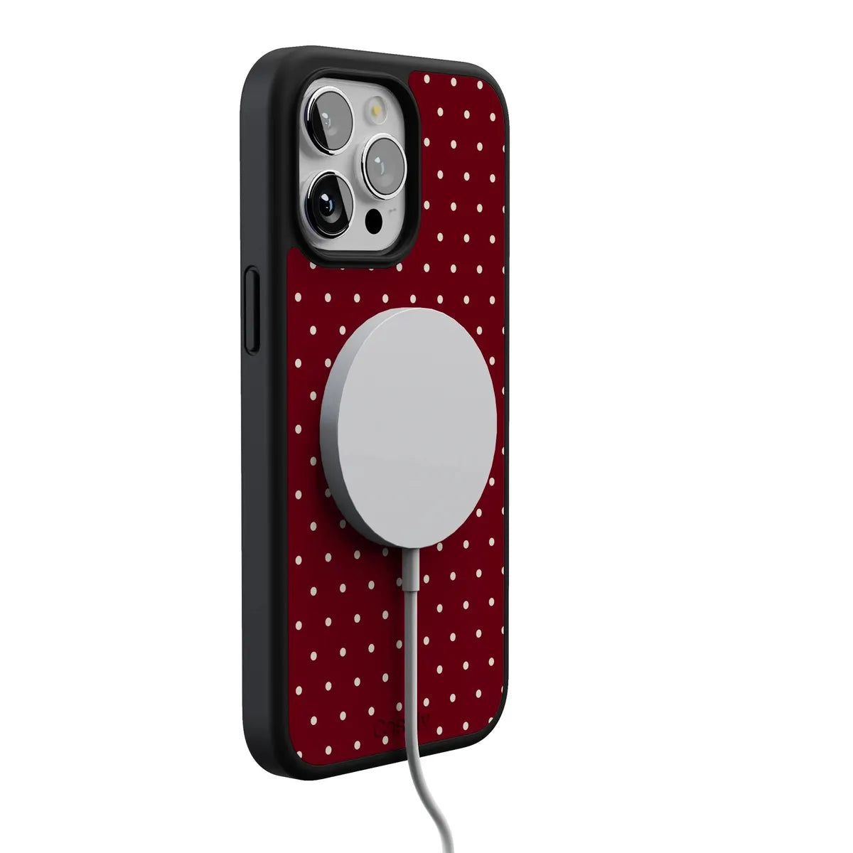 On the Dot | Maroon Polka Dot Case