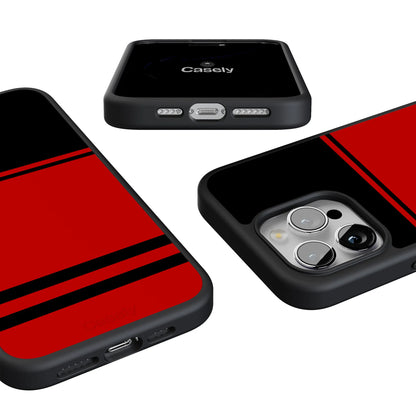Storm Warning | Black & Red Stripes Case