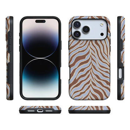 Untamed | Brown & Blue Zebra Case
