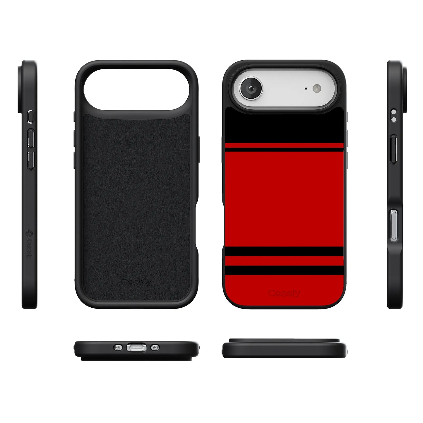 Storm Warning | Black & Red Stripes Case