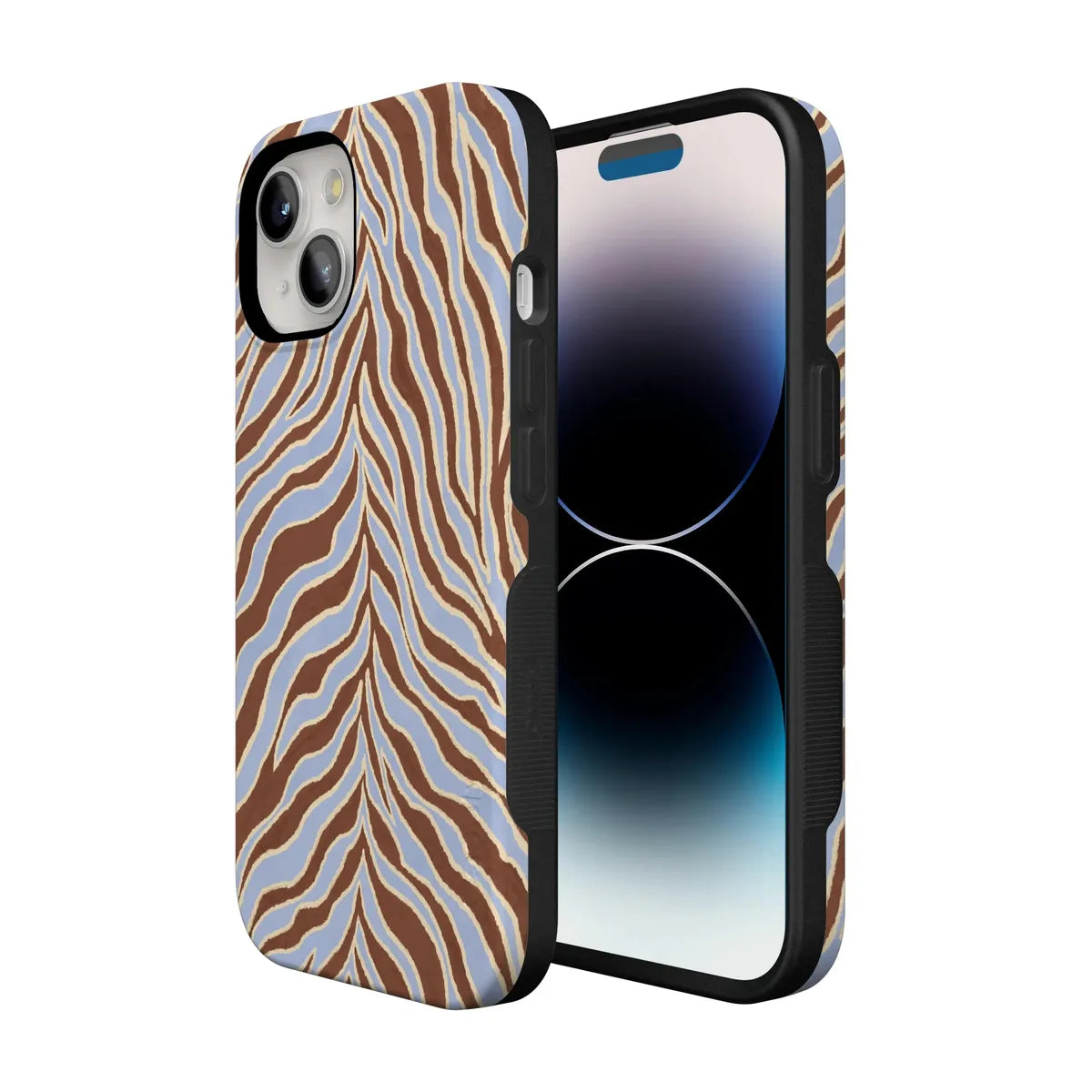 Untamed | Brown & Blue Zebra Case
