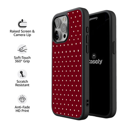 On the Dot | Maroon Polka Dot Case