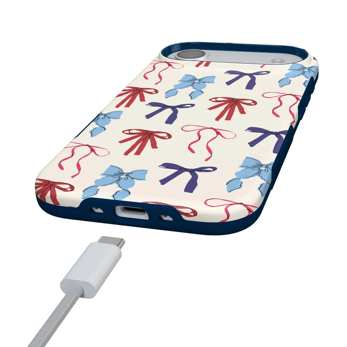 American Girlie | Red White & Blue Bows Case