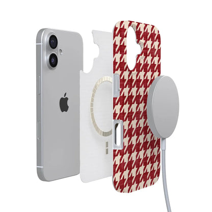 Scarlet Stitch | Red Houndstooth Case