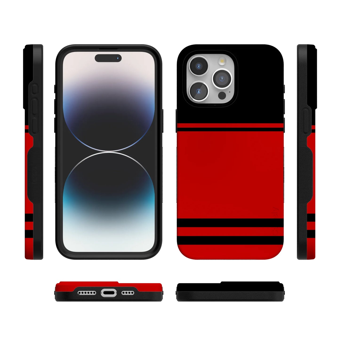 Storm Warning | Black & Red Stripes Case