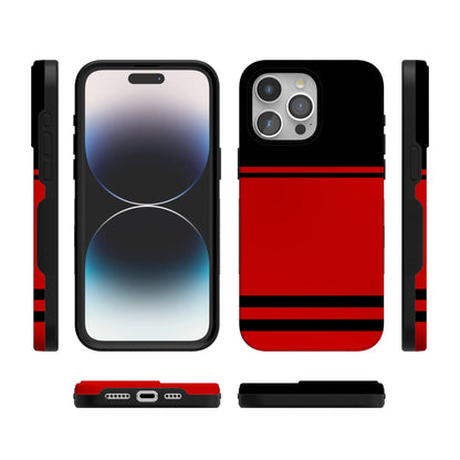 Storm Warning | Black & Red Stripes Case