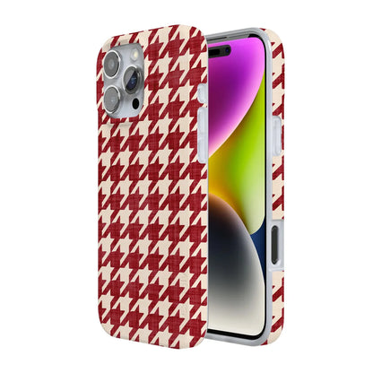Scarlet Stitch | Red Houndstooth Case