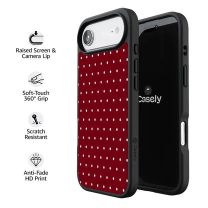 On the Dot | Maroon Polka Dot Case