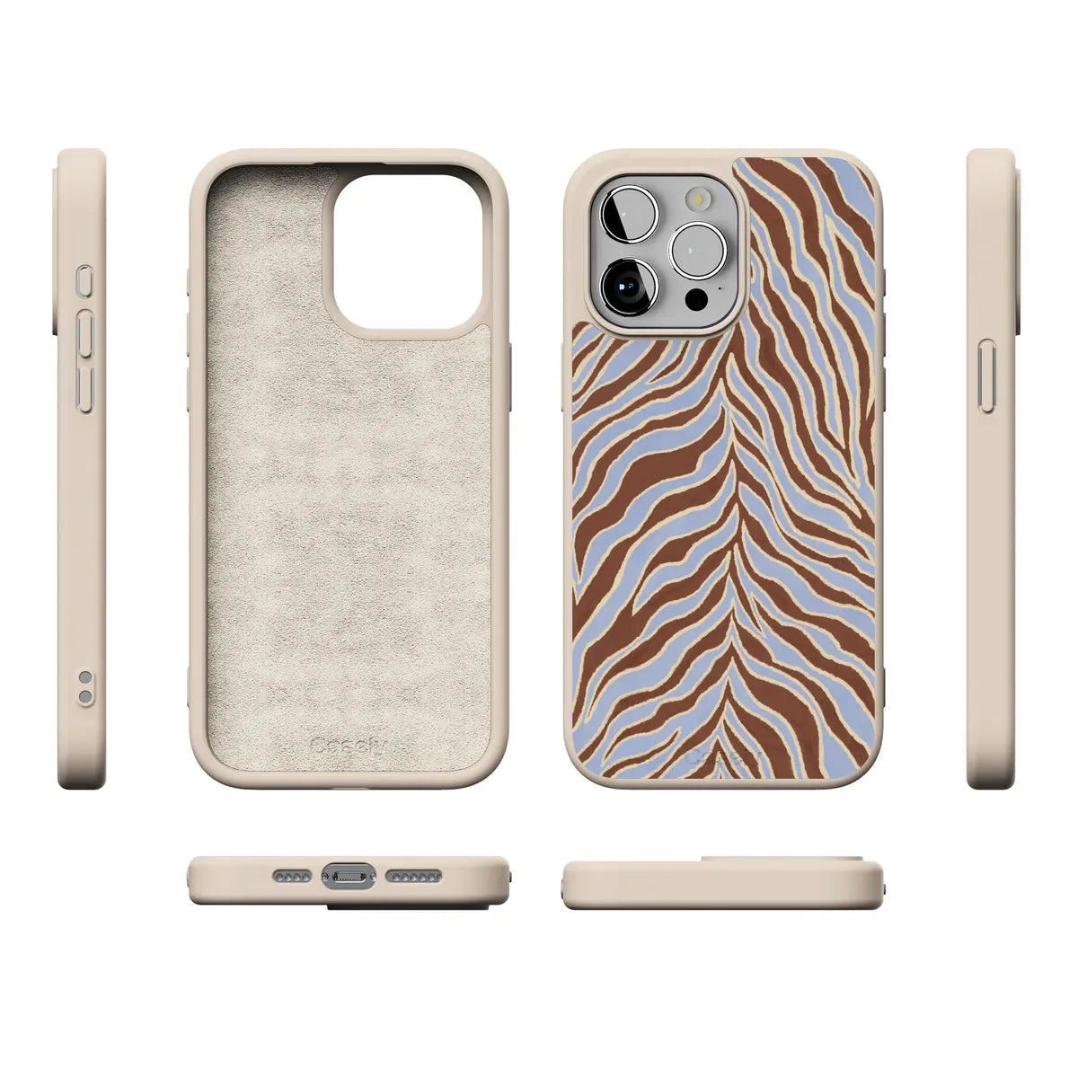 Untamed | Brown & Blue Zebra Case