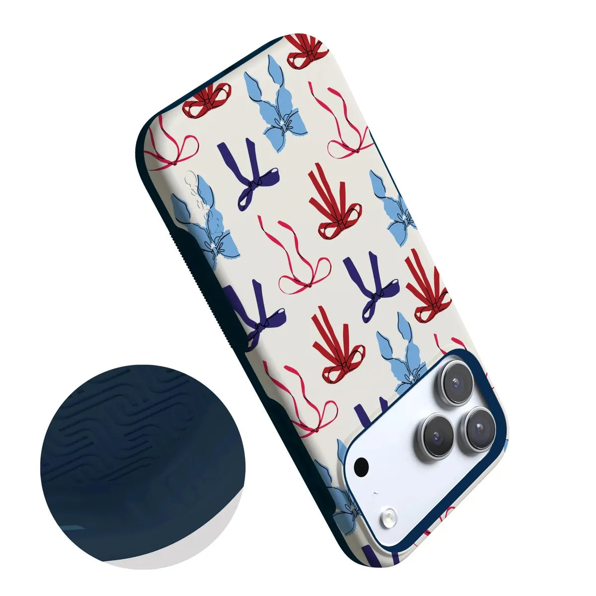 American Girlie | Red White & Blue Bows Case