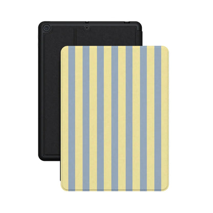 Coastline Stripes | Blue & Yellow iPad Case