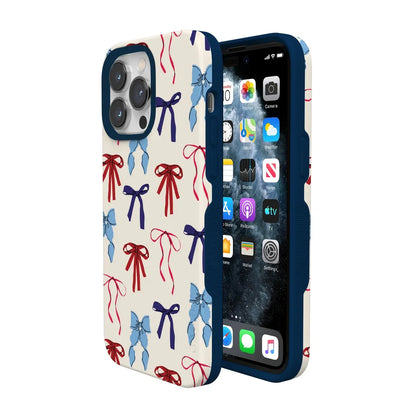American Girlie | Red White & Blue Bows Case