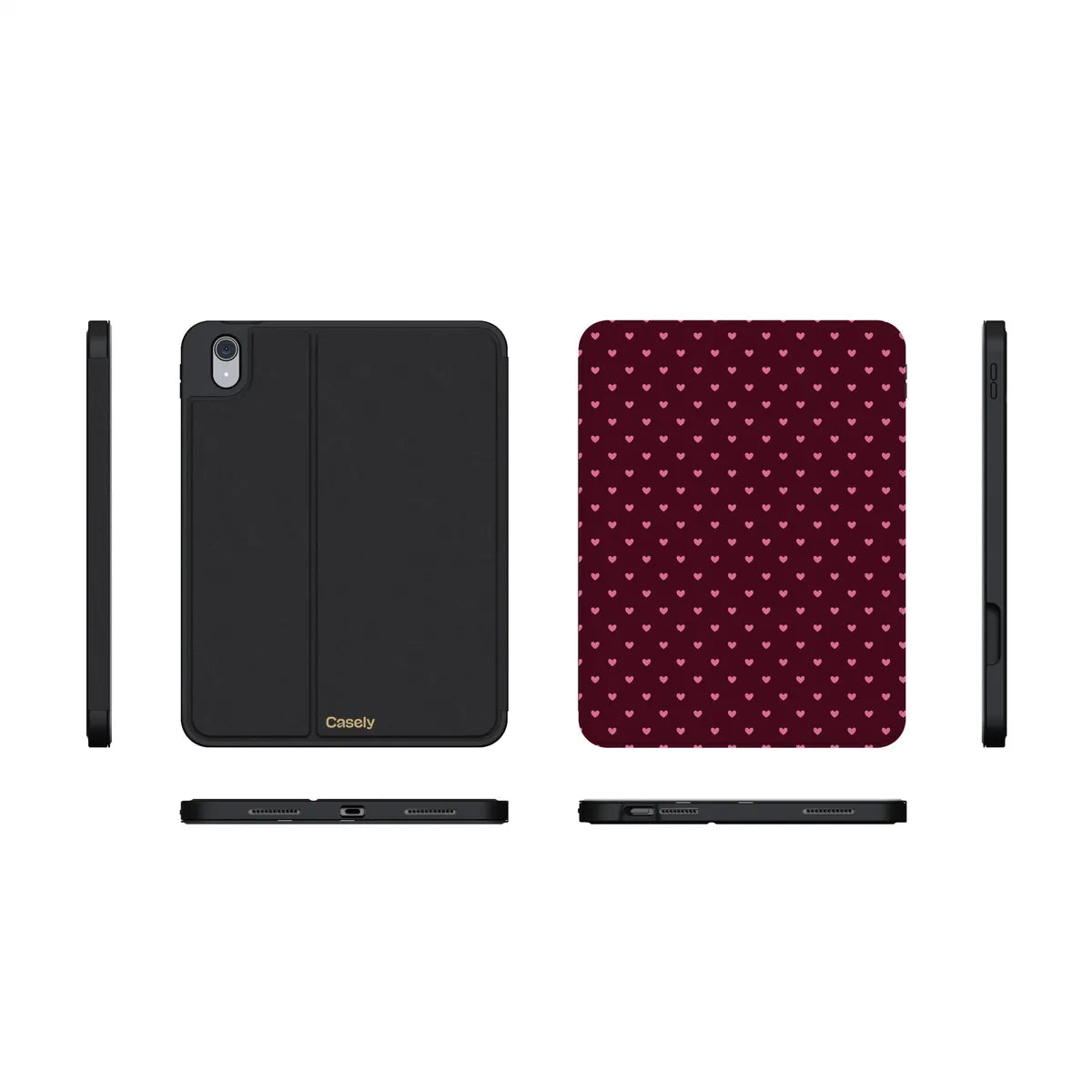 Heart Noir | Tiny Hearts iPad Case