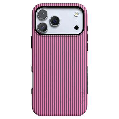 Stripes and the City | Pink & Purple Pinstripe Case - iPhone 17 Pro