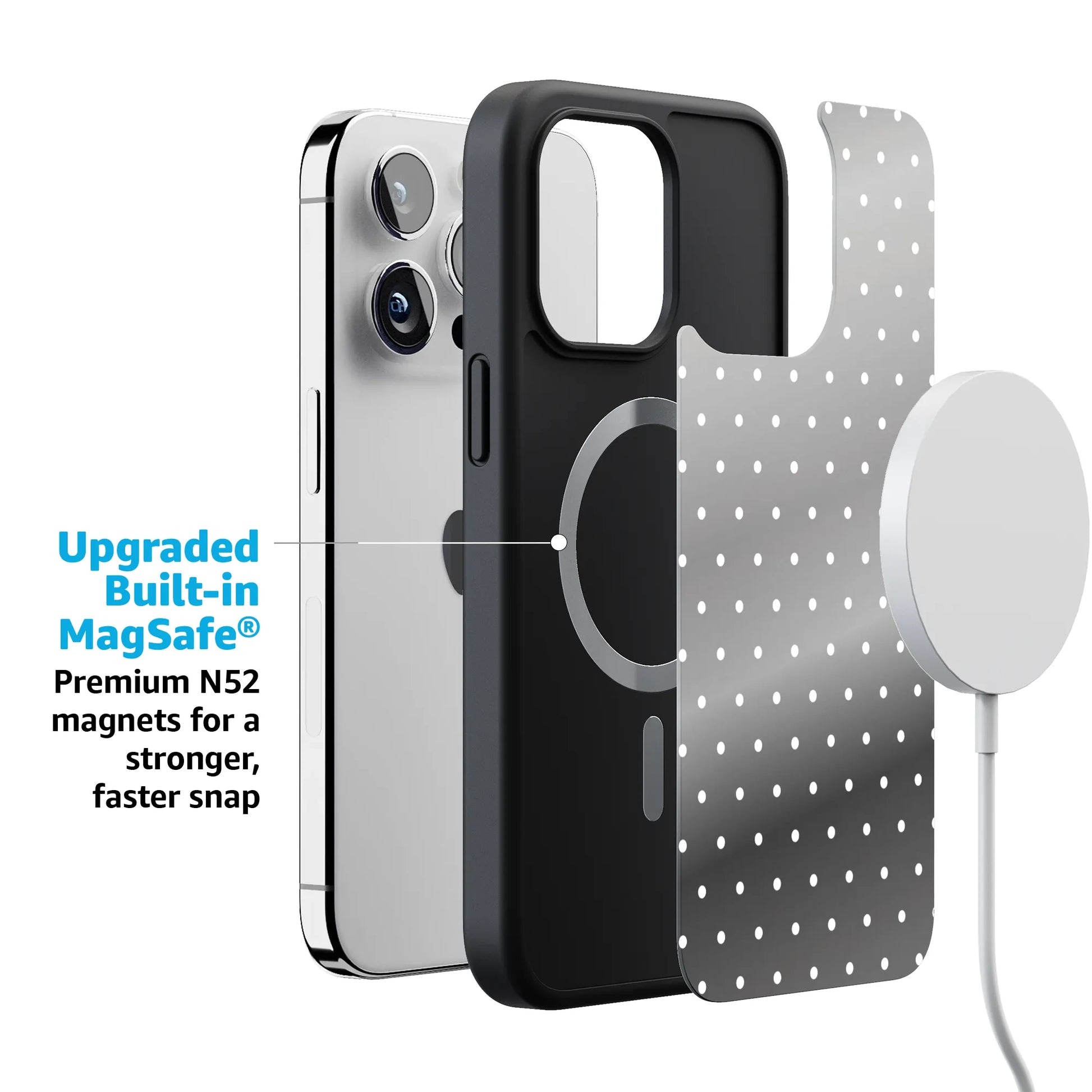On the Dot | White Polka Dot Case