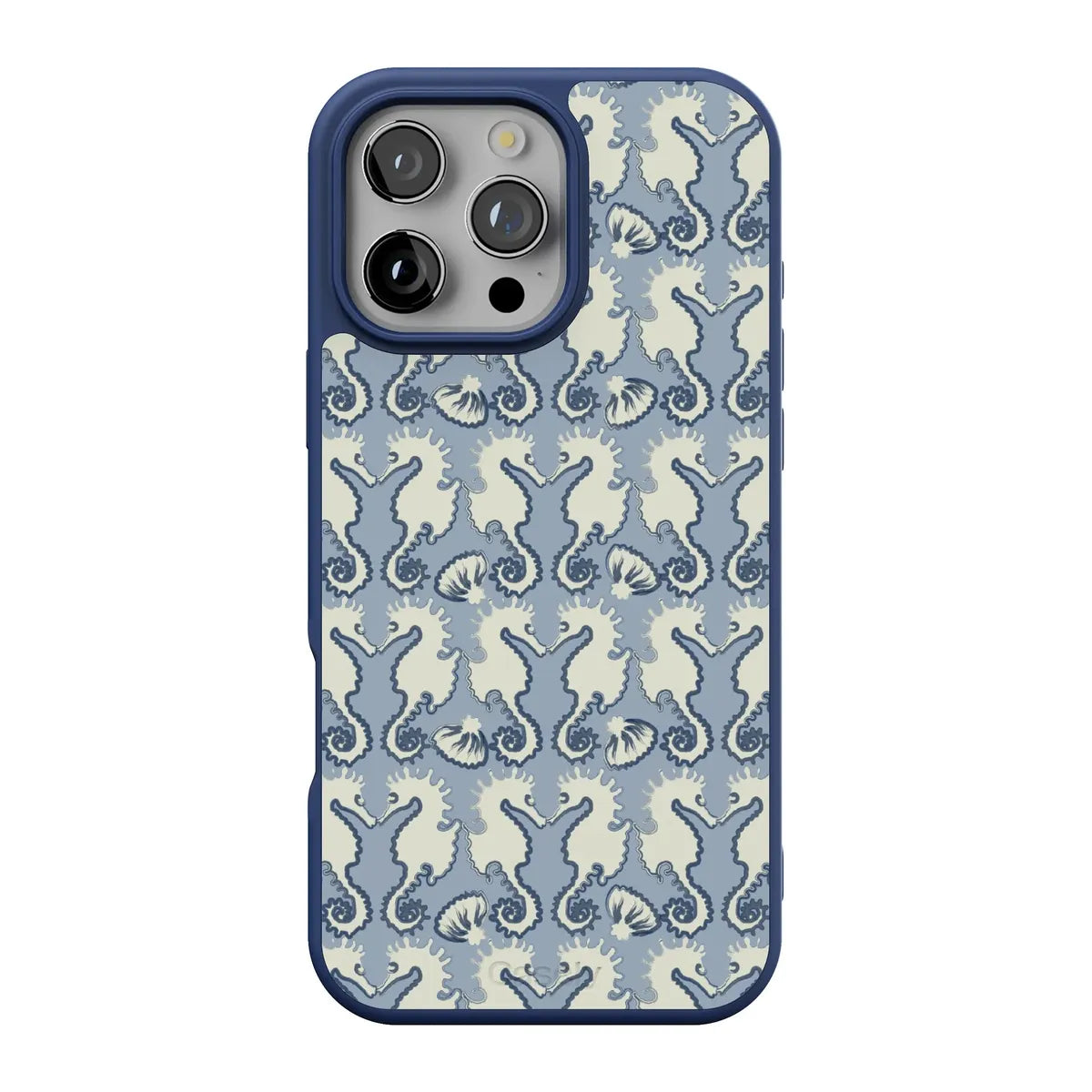 Seahorse Drift | Coastal Blues Case - iPhone 16 Pro