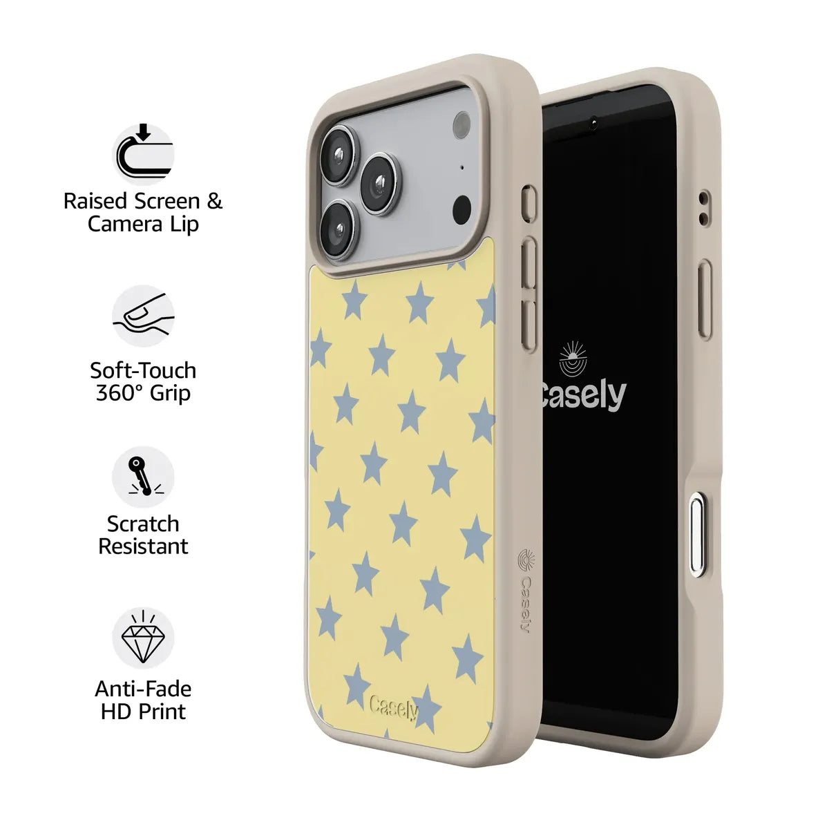 Shine Bright | Butter Yellow Stars Case