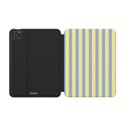 Coastline Stripes | Blue & Yellow iPad Case