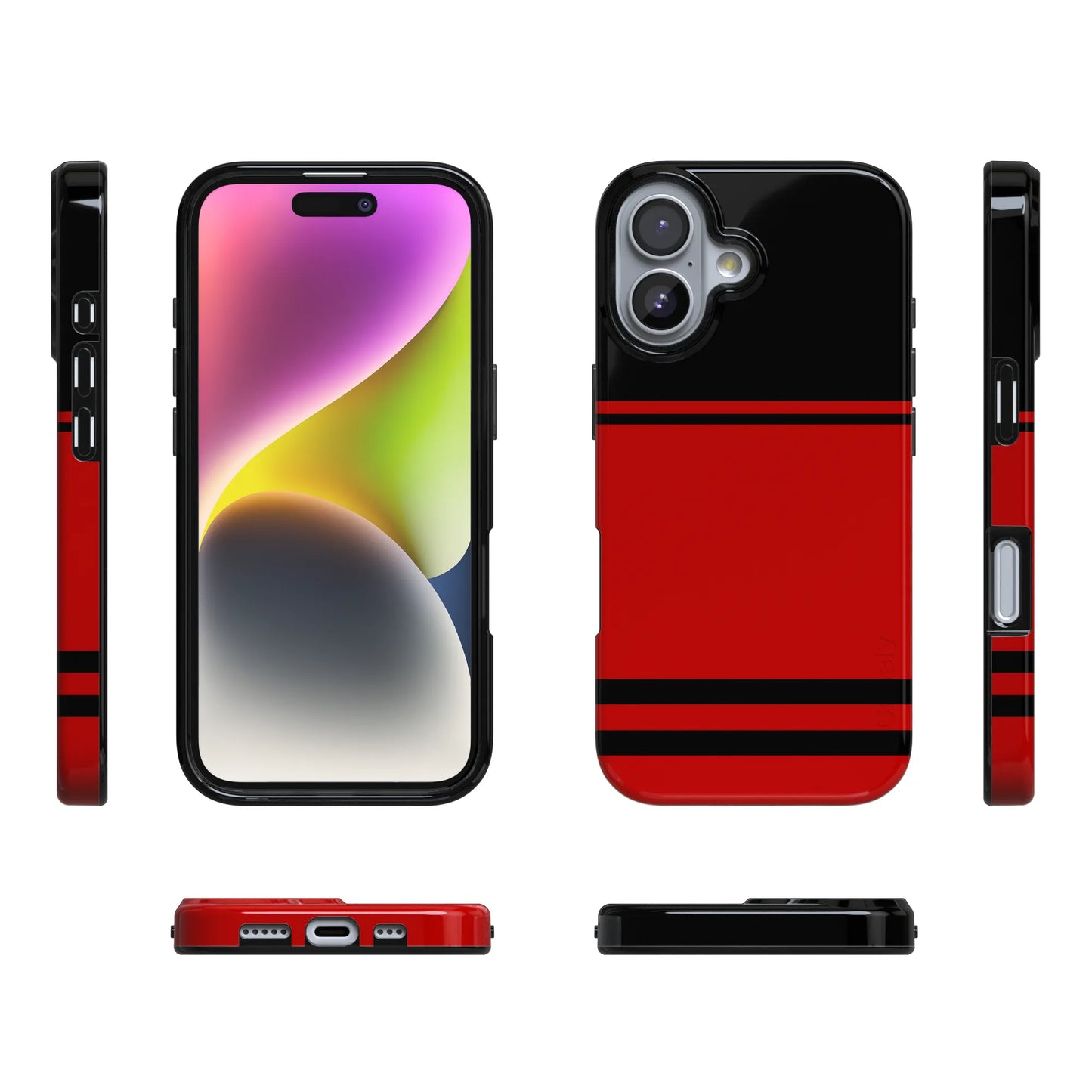Storm Warning | Black & Red Stripes Case