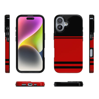 Storm Warning | Black & Red Stripes Case