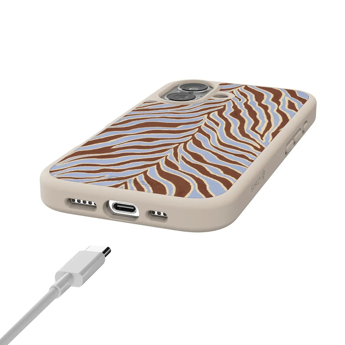 Untamed | Brown & Blue Zebra Case