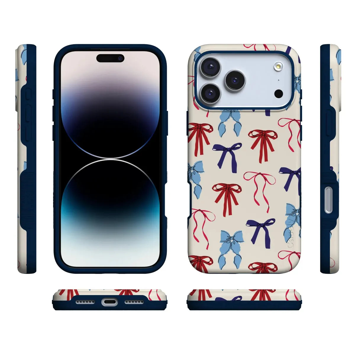 American Girlie | Red White & Blue Bows Case