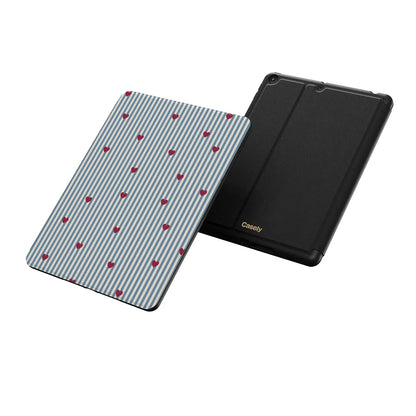 Love Lines | Blue Stripes iPad Case