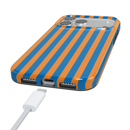 Go New York | Blue & Orange Stripes Case