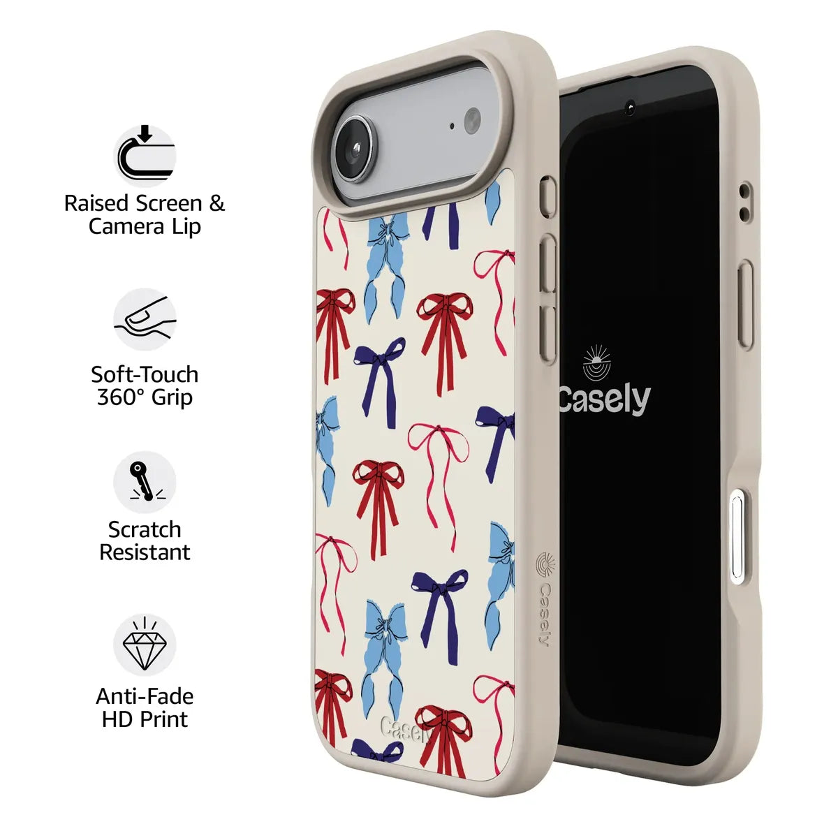 American Girlie | Red White & Blue Bows Case