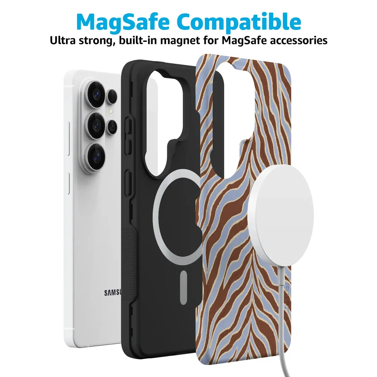 Untamed | Brown & Blue Zebra Case