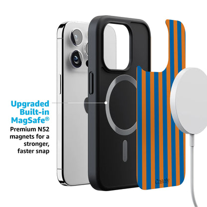 Go New York | Blue & Orange Stripes Case
