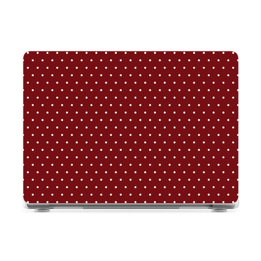 On the Dot | Maroon Polka Dot Laptop Shell - 16" MacBook Pro