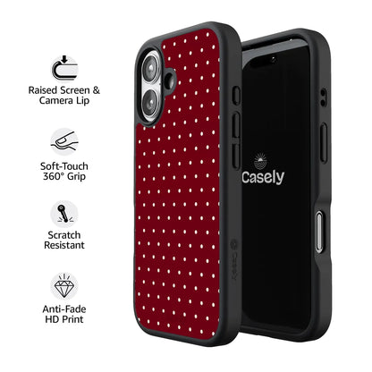 On the Dot | Maroon Polka Dot Case