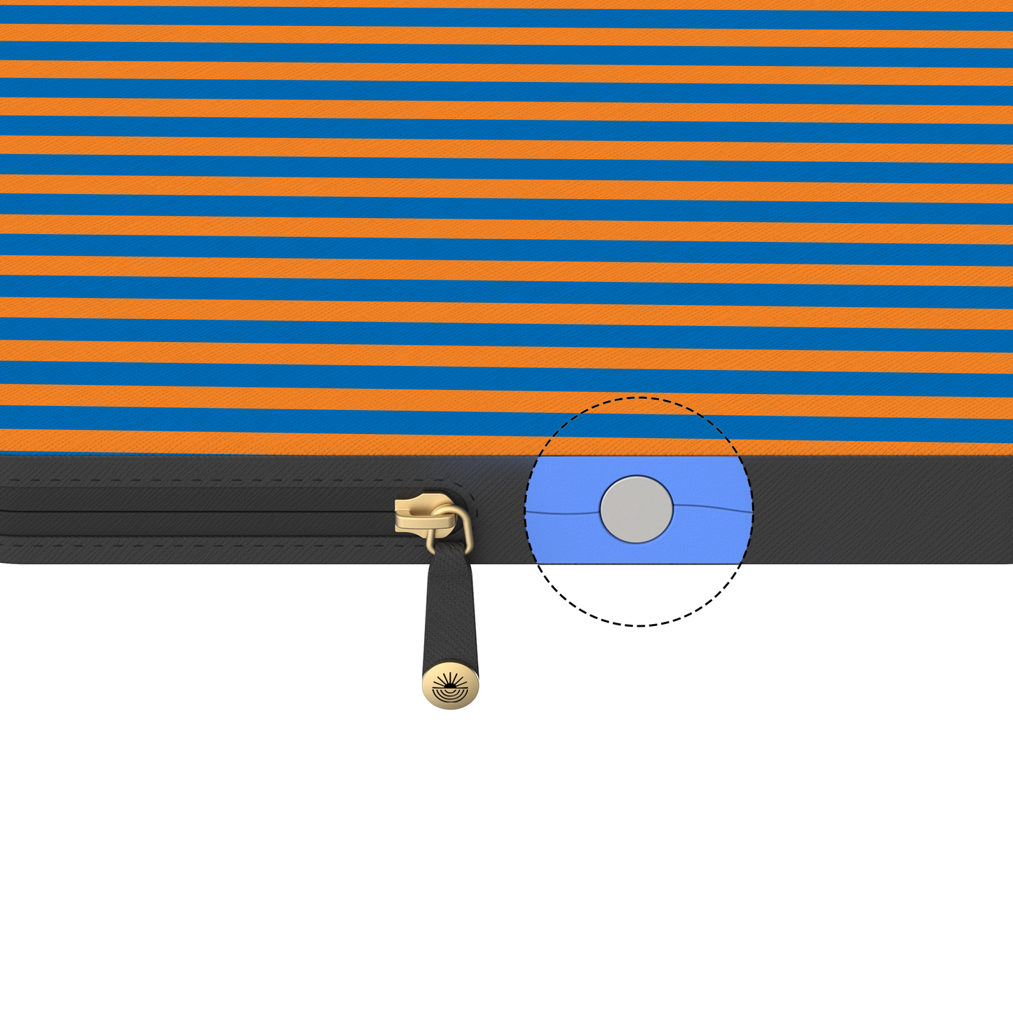 Go New York | Blue & Orange Stripes Laptop Case