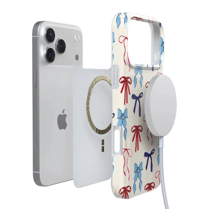 American Girlie | Red White & Blue Bows Case
