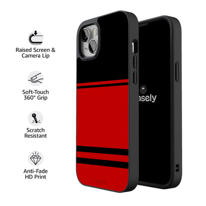 Storm Warning | Black & Red Stripes Case
