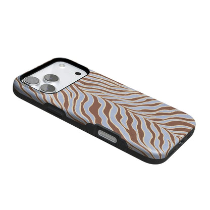 Untamed | Brown & Blue Zebra Case