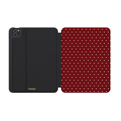 On the Dot | Maroon Polka Dot iPad Case
