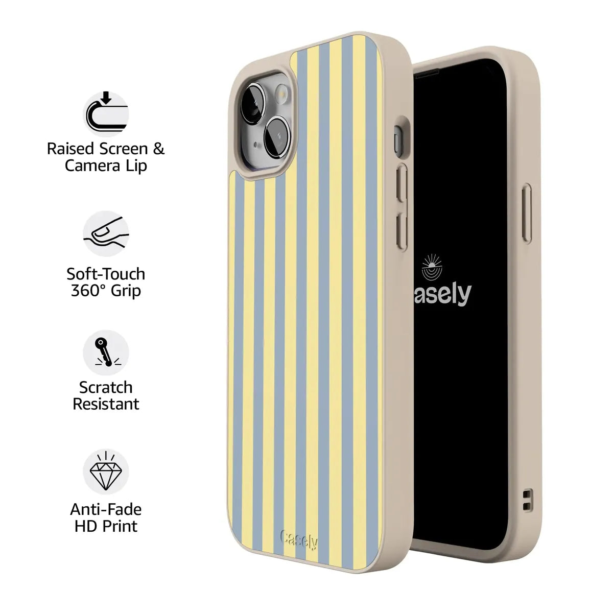 Coastline Stripes | Blue & Yellow Case