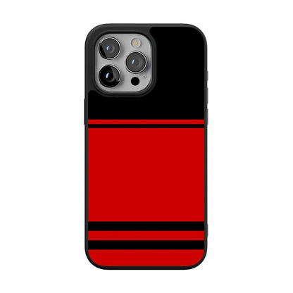 Go Canes | Black & Red Striped Case - iPhone 15 Pro
