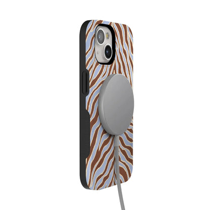 Untamed | Brown & Blue Zebra Case