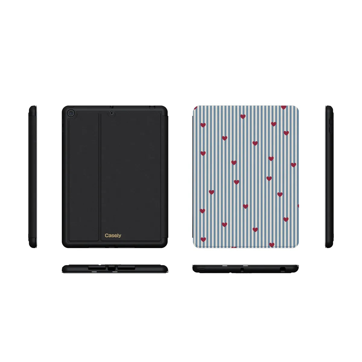Love Lines | Blue Stripes iPad Case