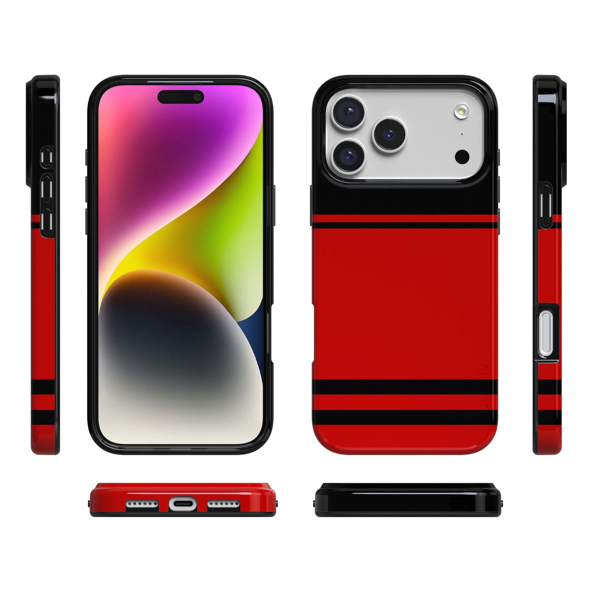 Storm Warning | Black & Red Stripes Case