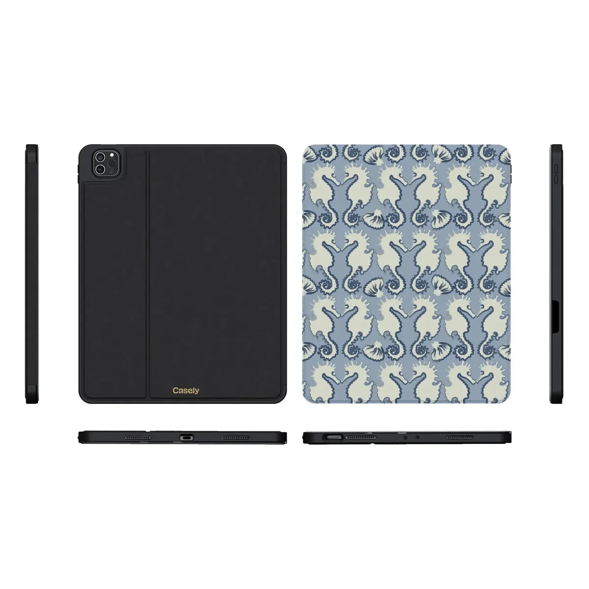 Seahorse Drift | Coastal Blues iPad Case