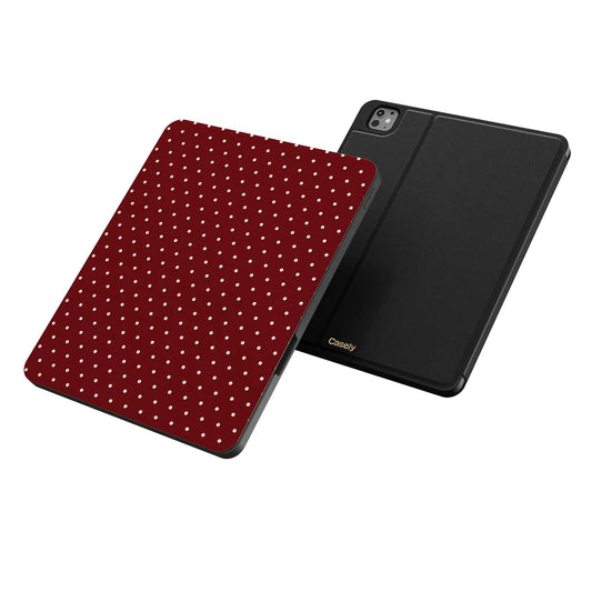 On the Dot | Maroon Polka Dot iPad Case