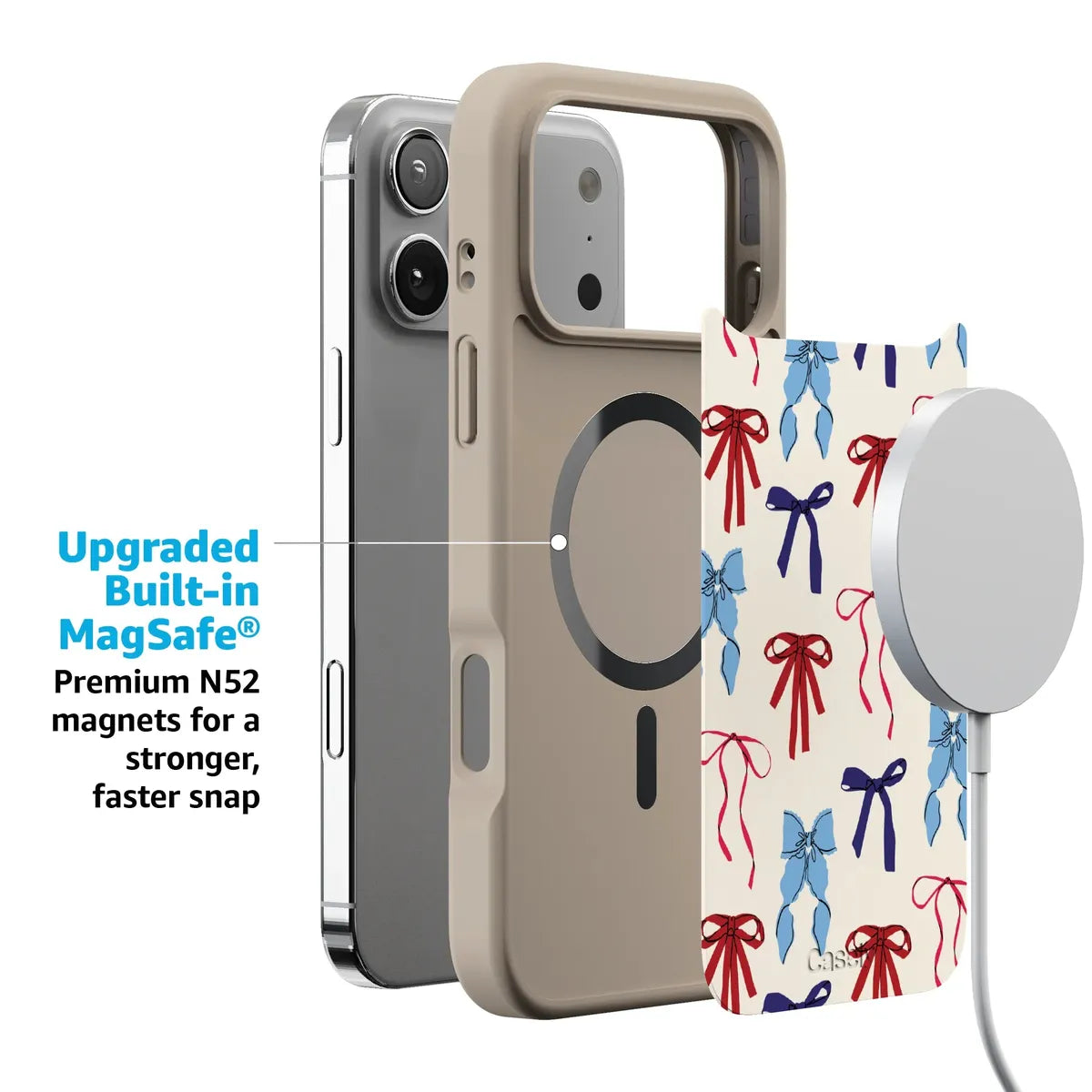 American Girlie | Red White & Blue Bows Case