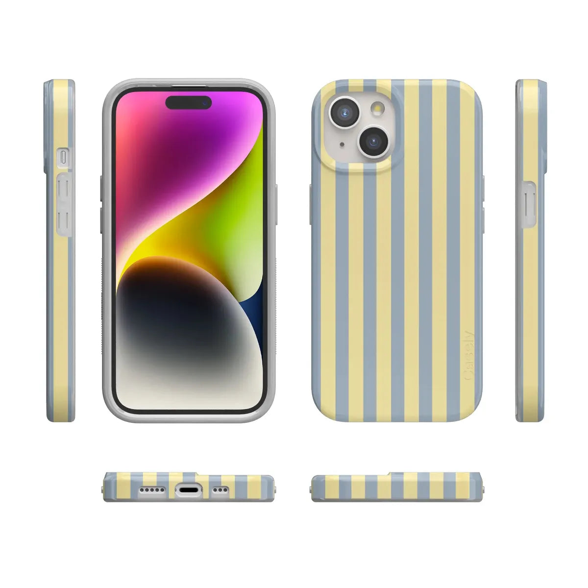 Coastline Stripes | Blue & Yellow Case