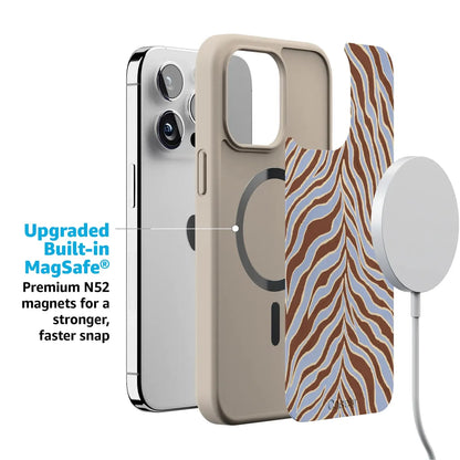 Untamed | Brown & Blue Zebra Case